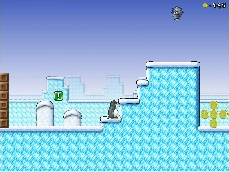 Imagem do jogo “SuperTux”, a aplicação mais popular do “Magalhães”