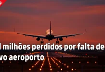 Mil milhões perdidos por falta de novo aeroporto Imagem do artigo. Descolagem de avião