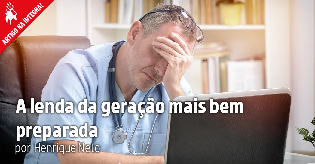 Imagem do artigo. Médico cansado